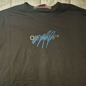 Off-White Blue Embroidered